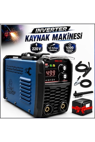 İnverter Kaynak Makinesi 220 V 220 A Dijital Ekranlı 1,6-4,0 Mm Elektrod Uyumlu Portatif Kaynak Seti