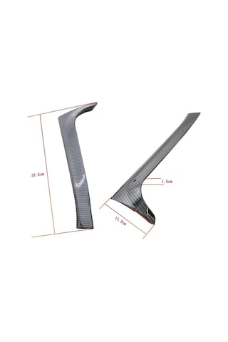 Novahub Vw Golf 6 Mk6 2008-2013 İçin Arka Cam Yan Spoiler Kanalları Splitter Değiştirme Seti