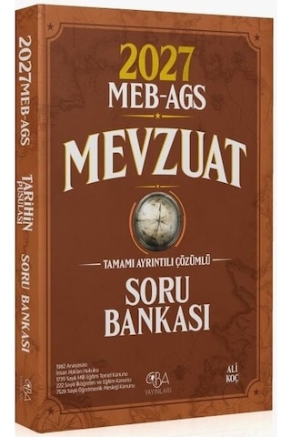 Cba Yayınları 2027 Meb Ags Mevzuat Soru Bankası