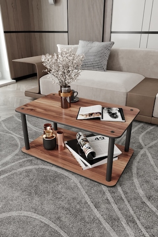 Masivo Kare Orta Sehpa Ceviz Ceviz