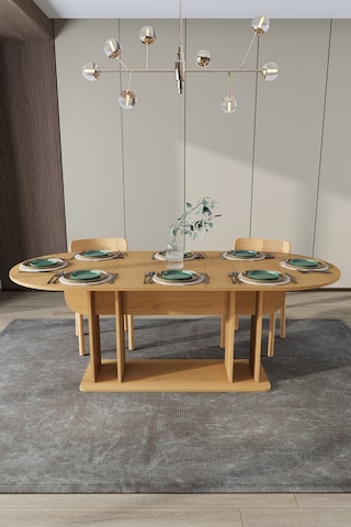 Modern 8 Kişilik Mutfak Yemek Masası %100 Mdf Mutfak Yemek Odası Masası Ym08 Karına