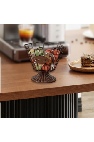 Homyl Kapsül Tutucu Yaratıcı Pratik Kahve Pod Bar Kafe Oturma Siyah