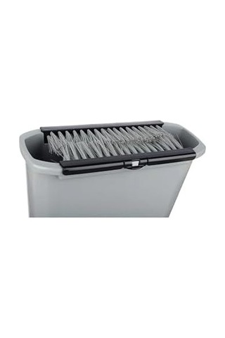 Vantuzlu Tabak Yıkama Fırçası, Plastik, Gri, 29.7x13x21 Cm, 3 Litre Hacimli, Su Tasarruflu Bulaşık Yıkama Kabı, Vakumlu Ayaklı Siyah