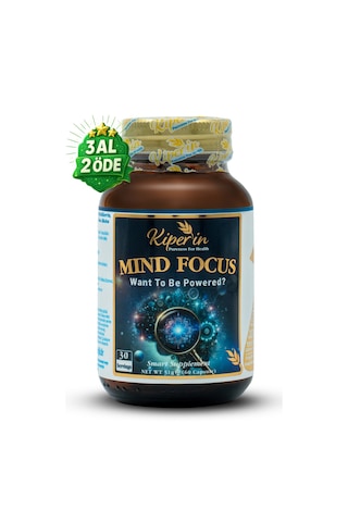 Kiperin Mind Focus Aslan Yelesi Mantarı, Sitikolin, Rhodiola, L-theanin .. 1440mg Akıllı Gıda Takviyesi