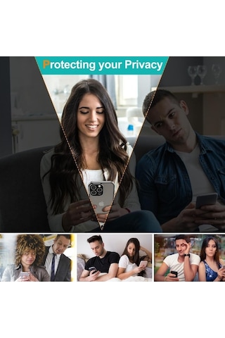 Bloomnest İphone Uyumlu 15 Pro Uyumlu Manyetik Çift Taraflı Anti-gözetleme Temperli Cam Kılıfı Diğer