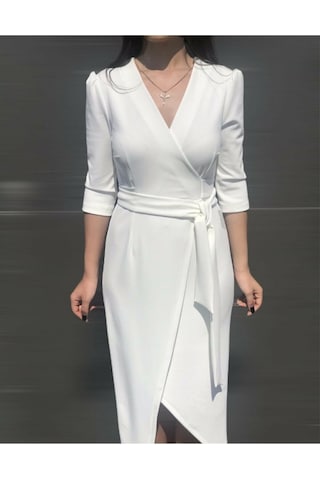 Ayhan 61246 Kadın Elbise Ecru