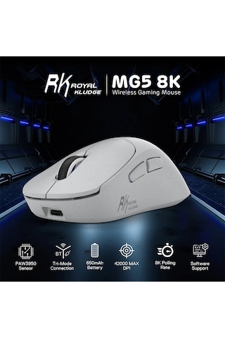 Royal Kludge Mg5 8k Wireless Kablosuz Gaming Mouse Standart
