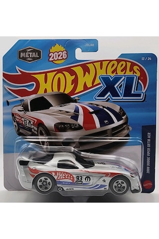 2026 Hot Wheels Xl 1/43 2008 Dodge Viper Srt10 Acr Çok Renkli