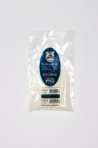 2,5x100 Beyaz Kablo Bağı & Plastik Kelepçe & Cırt Kelepçe 100 Adet Paket