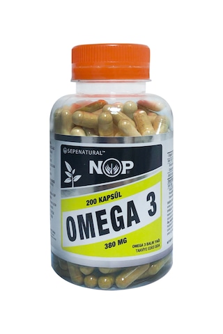 Sepe Natural NOP Omega 3 Liyofilize Toz Balık Yağı 380 MG 200 Kapsül