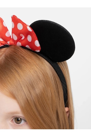 Kırmızı Fiyonklu Minnie Mouse Taç Fare Tacı Kafa Bandı 1