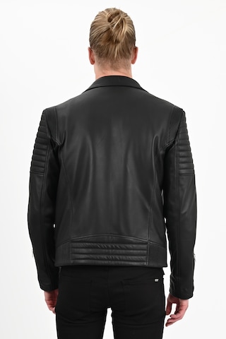 Alin Echo Siyah Biker Deri Ceket-Siyah