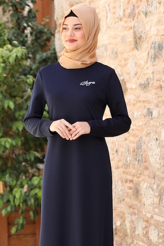 Azra Tesettür Elbise Lacivert Lacivert