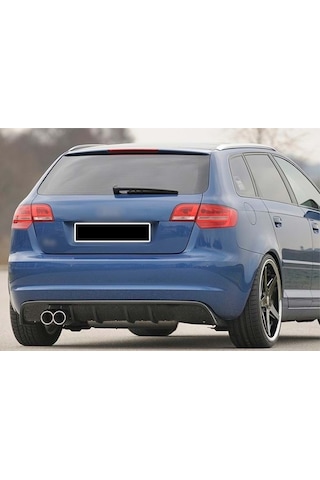 Audi A3 8P 4 Kapı S3 Arka Ek Difüzör Piona Black 2008 - 2010 Sol