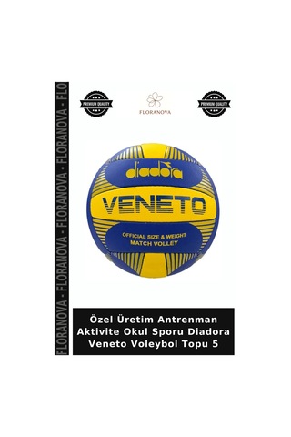 Özel Üretim Antrenman Aktivite Okul Sporu Diadora Veneto Voleybol Topu 5 Çok Renkli