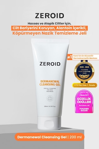Hassas Ve Atopik Ciltler İçin Köpürmeyen Nazik Temizleme Jeli Zeroıd Dermanewal Cleansing Gel