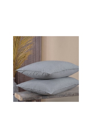 Pamuklu İpliği Boyalı Yıkamalı Kapaklı Yastık Kılıfı 2 Li Set 50x70 Cm Çift İğne Detaylı Çok Renkli