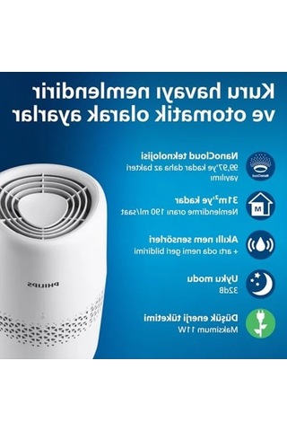Nemlendirici Cihaz, 2l Su Haznesi Ve %99,97 Bakteri Giderimi İle Ultra Sessiz Çalışma 150 Mm