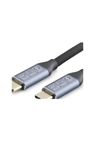 Type-c Usb 3.2 Gen2 20 Gbps 100w 4k 60hz Şarj Ve Data Kablosu 0.5 M Siyah Hdx7880 Evimdeyokyok