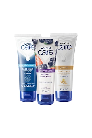 Avon Care Gliserin Ve Badem Sütü, Vanilya Içeren E Vitaminli Ve Yabanmersinli El Kremi Paketi