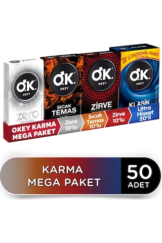 Okey Karma Prezervatif 50'li