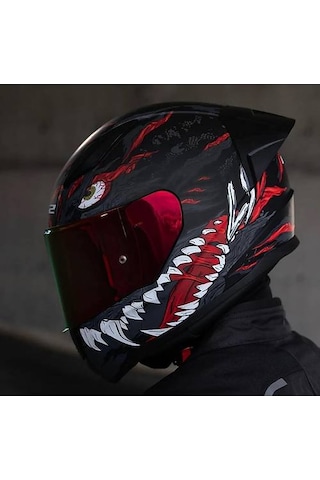 Ls2 Rapıd 2 Race Kaıju Fullface Motosiklet Kaskı Kırmızı Camlı Siyah