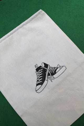 2 Adet Sport Shoes Baskılı Keten Ayakkabı Poşeti - Ayakkabı Düzen