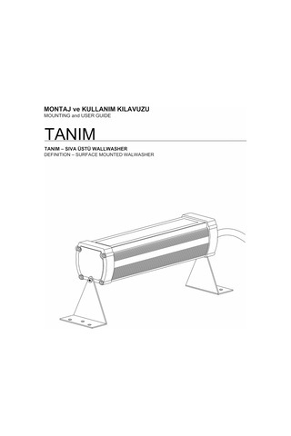 Tunga Aydınlatma Wallwasher Led Projektör 50cm 18w Ip65 220v Rotasyon Ayak Ce 2700k