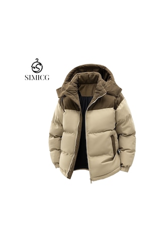 Erkekler İçin Kışlık Sıcak Pamuklu Dolgulu Ceket Yeşil