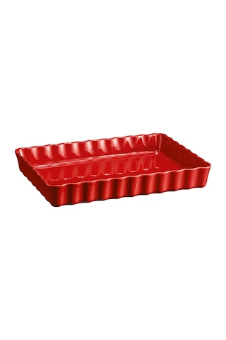 Emile Henry Tart-börek-fırın Kabı Dikdörtgen 33 X 24 Cm - Kırmızı/burgundy Kırmızı