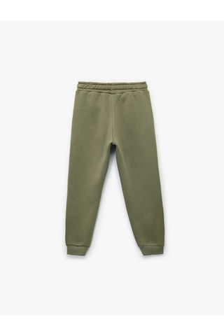 Koton Cep Detaylı Beli Bağlamalı Şardonlu Basic Jogger Eşofman Altı Haki 7wkb40030tk