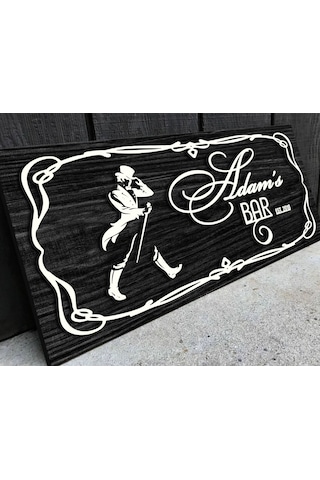 Bk Gift Kişiye Özel Kabartma Tasarım Siyah Ebony Ahşap Bar Tabelası, Home Bar Tabela, Rustik Ev Dekorasyonu, Duvar Dekoru-5