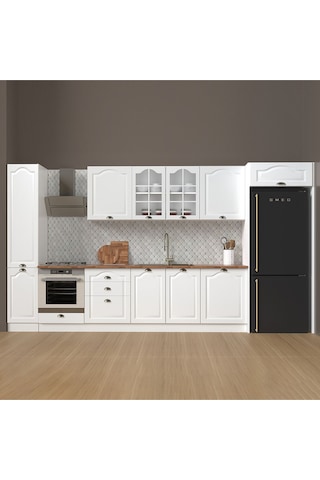 390 Cm %100 Mdf Greena White Mutfak Dolabı Beyaz