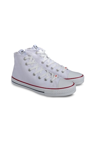 Slazenger School Erkek Bilekli Beyaz Keten Sneaker Spor Ayakkabı Beyaz