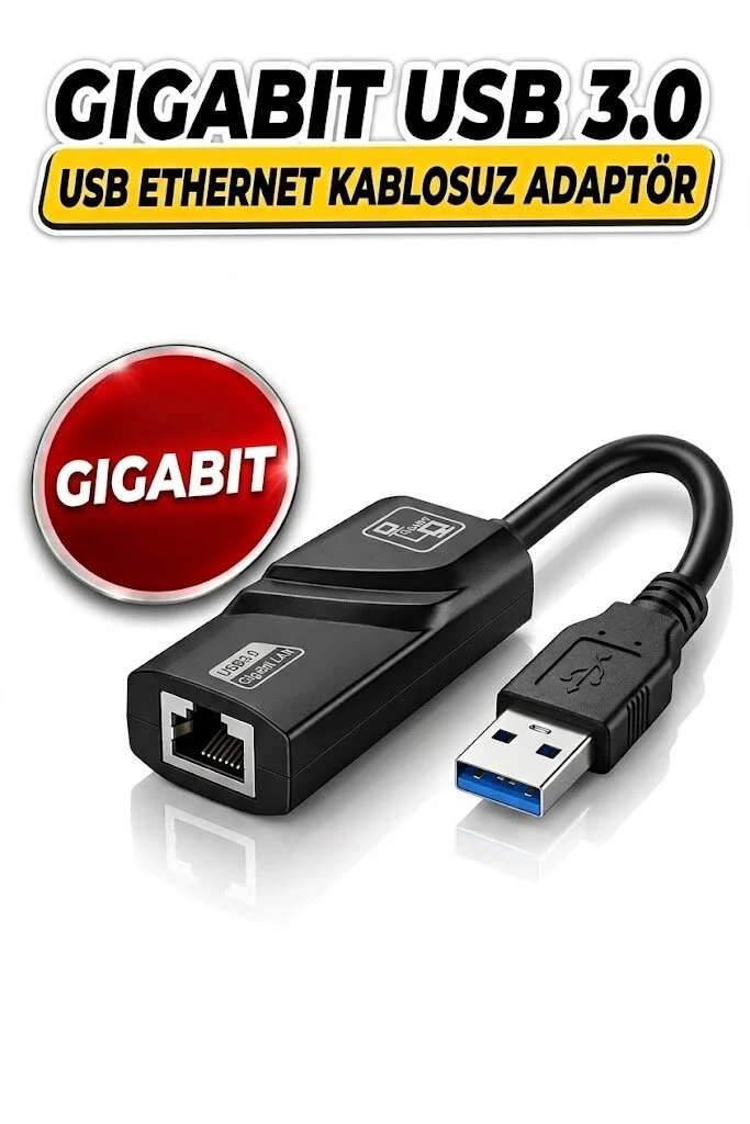 Gigabit Usb 3.0 Usb Ethernet Kablosuz Adaptör İşletim Sistemi Desteği Windows Xp, Vısta,7,8, Mac Os / Linux Tak Ve Çalıştır 001