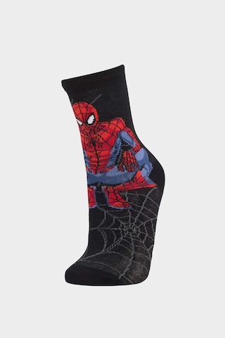 DeFacto Erkek Çocuk Marvel Spiderman 2'li Pamuklu Uzun Çorap E5167A8NSKR1