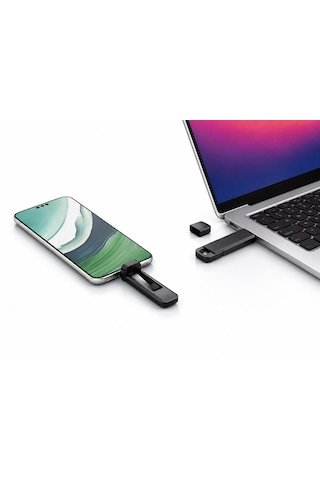 1 Tb Katı Hal Usb Bellek Usb 3.2 + Type-c Çift Girişli Taşınabilir Flash Bellek Telefonda Bilgisayara Aktarma Yüksek Hızlı Dayanıklı Ve Çok Korumalı Ssd Korumalı Darbeye Dayanıklı Anti Manyetik 1 Adet