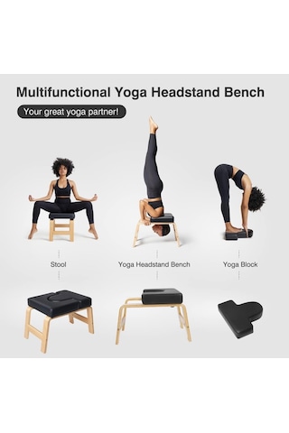 Hepitop Ahşap Yoga Ters Duruş Bench Inversiyon Baş Standı Sandaly