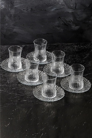 Paşabahçe Elysia Çay Bardağı Takımı 12 Parça Şeffaf