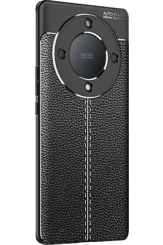 Honor Magic 6 lite Silikon Kılıf Deri Desenli Kamera Korumalı Darbe Emici Kapak