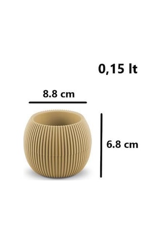 Omnipazar Krs-361 Plastik Mercan Kaktüs Saksı 0.15 Litre Soft Sarı 6 Adet