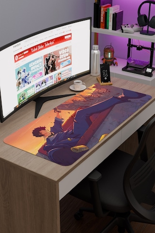 Cowboy Bebop Anime V5 - 90x40 Xxl Gaming Gamer Kauçuk Kaymaz Taban Mouse Pad Fare Altlığı