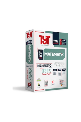 2026 YKS TYT Matematik 3 Adım Manifesto 10 Adet Branş Deneme Paketi Dijital Çözümlü