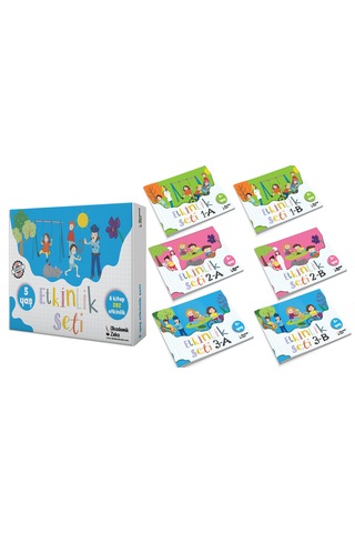 5 Yaş Etkinlik Seti 6 Kitap 202 Etkinlik - İzli Abc Ve Sayıcıklar seti