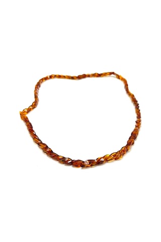 Sertifikalı Balık Sırtı Model Konyak Renk Yetişkin Kehribar Kolye 55 -60 Cm 10 - 12 Gr Çok Renkli