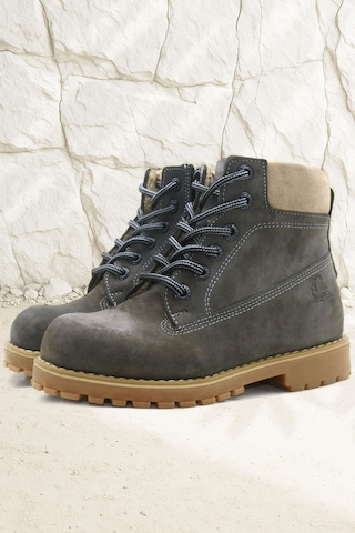 Rakerplus Neson Hakiki Deri Rahat Gri Fermuarlı Unisex Çocuk Bot Gri