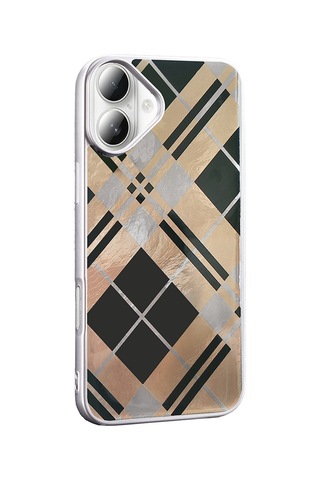 Apple Uyumlu iPhone 16 Plus Kılıf Desenli Zore Mep Kapak Geometrik
