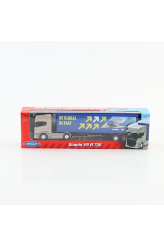 Welly 1:64 Ölçek Metal Kafalı Scania Dorseli Tır