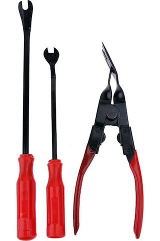 Singree 3'lü Araç Kapı Paneli Sökme Takımı - Saplamalı Çelik Kaldıraç Ve Klips Pensesi