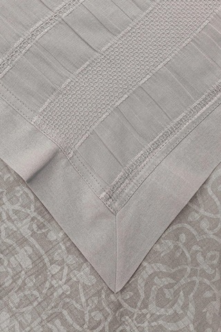 River 4 Parça Çift Kişilik Pike 230x250 , Fıttd. Çarşaf , Yastık Kılıfı Takımı %100 Pamuk Gri